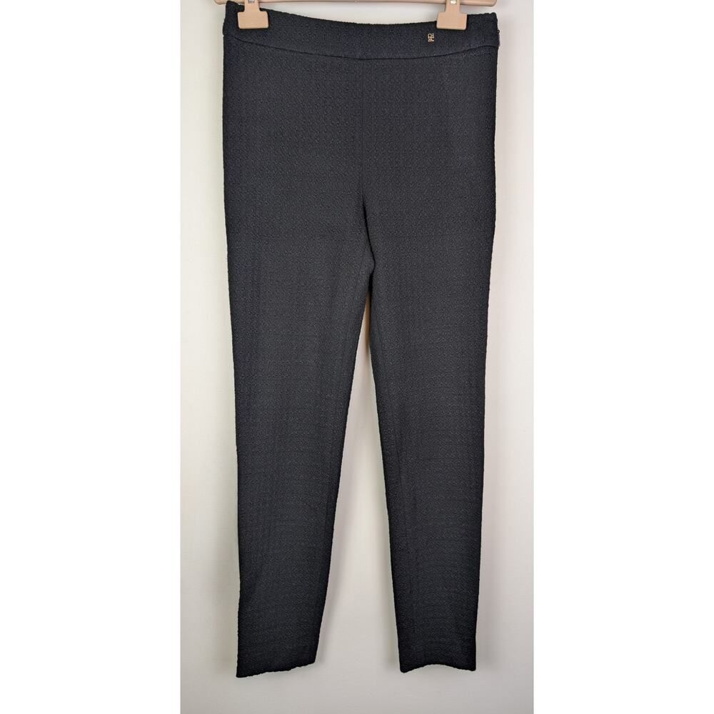Carolina Herrera Textured Knit Leggings Black 4